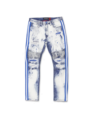 MAKOBI Makobi | Side Striped Denim Jeans Dark Wash 2
