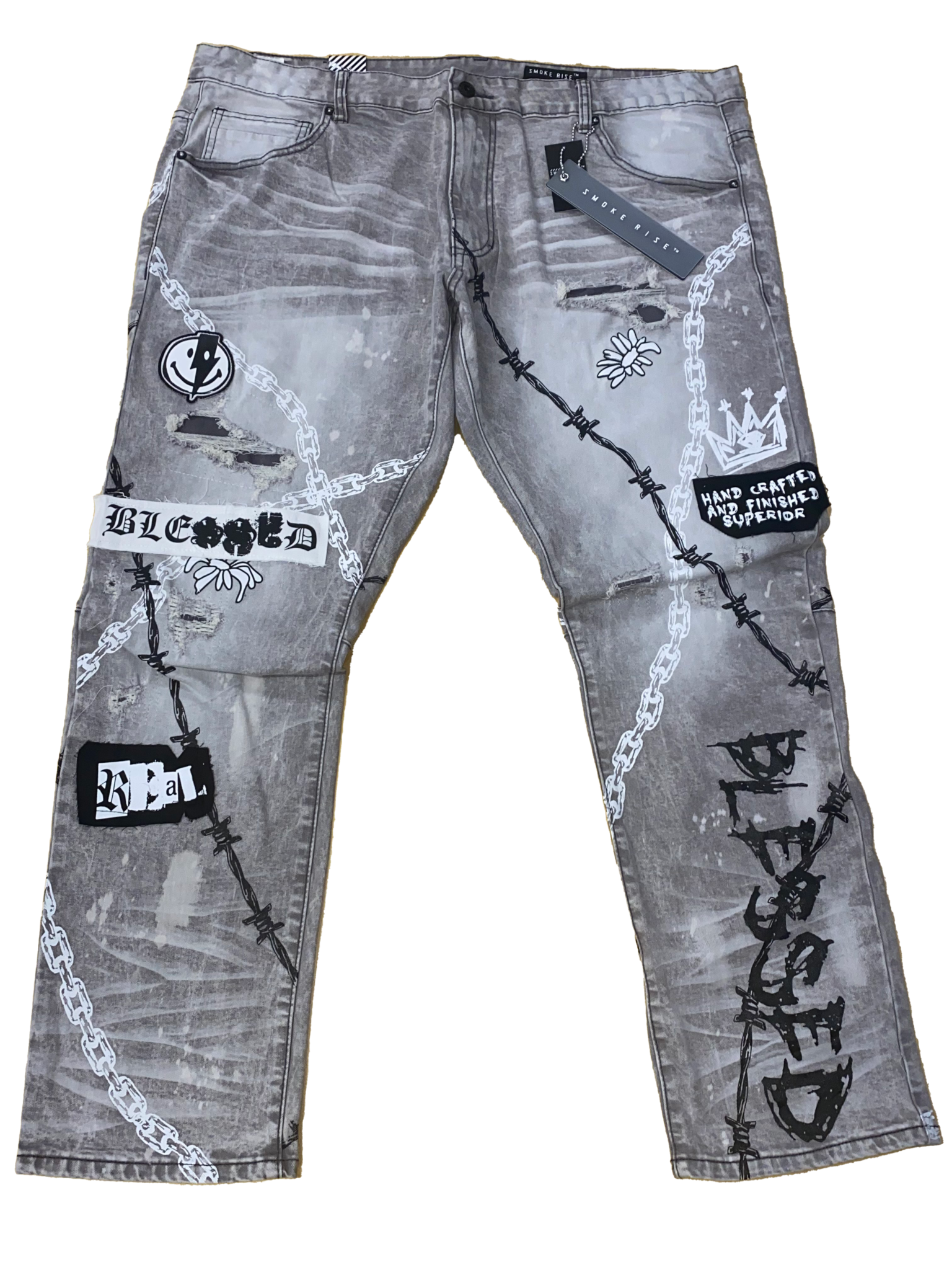 SMOKE RISE | Mixed Media Fashion Jean 