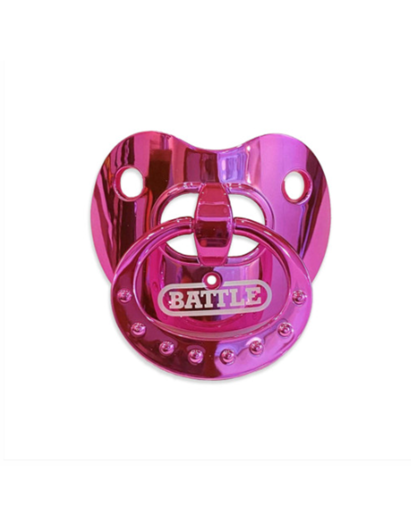 BATTLE BATTLE | Pacifier Chrome  Pink OXYGEN