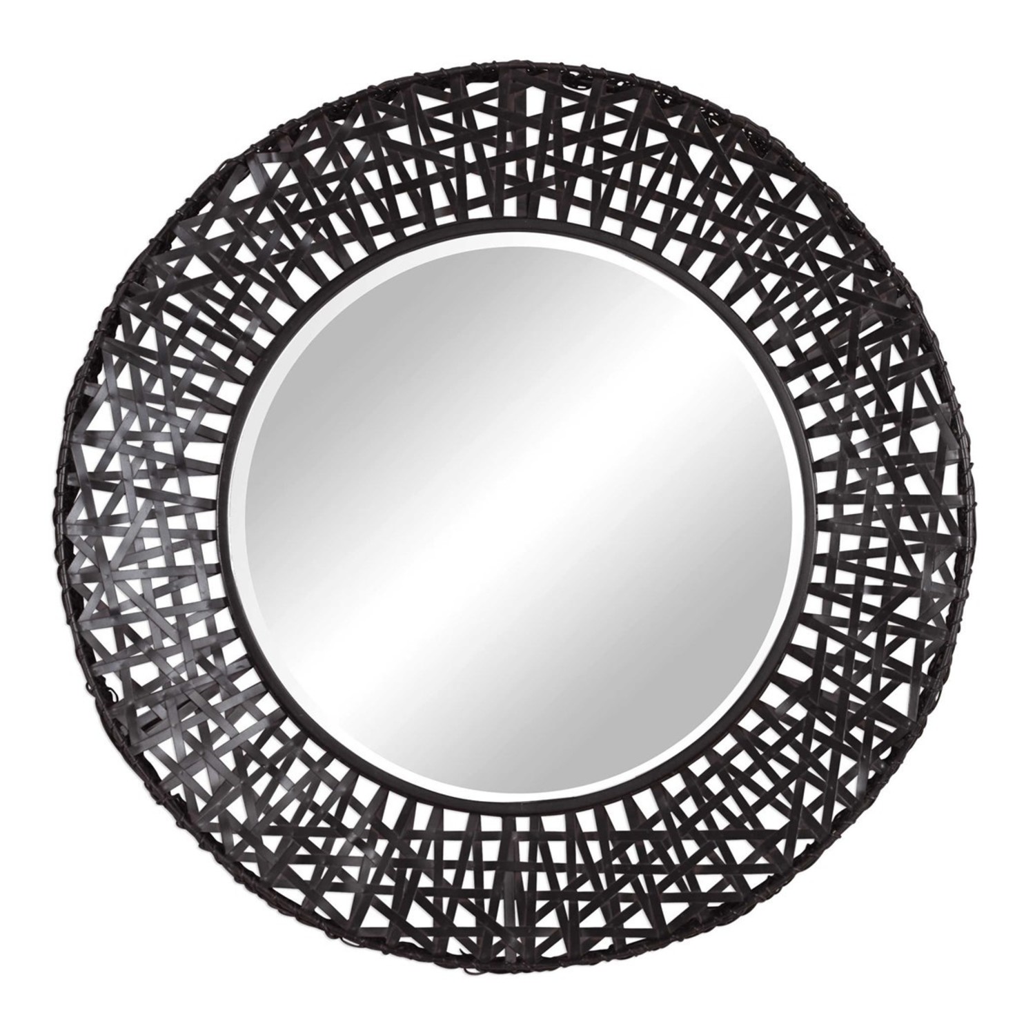 Dasha Small Mirror Iron Matte Black Four Hands