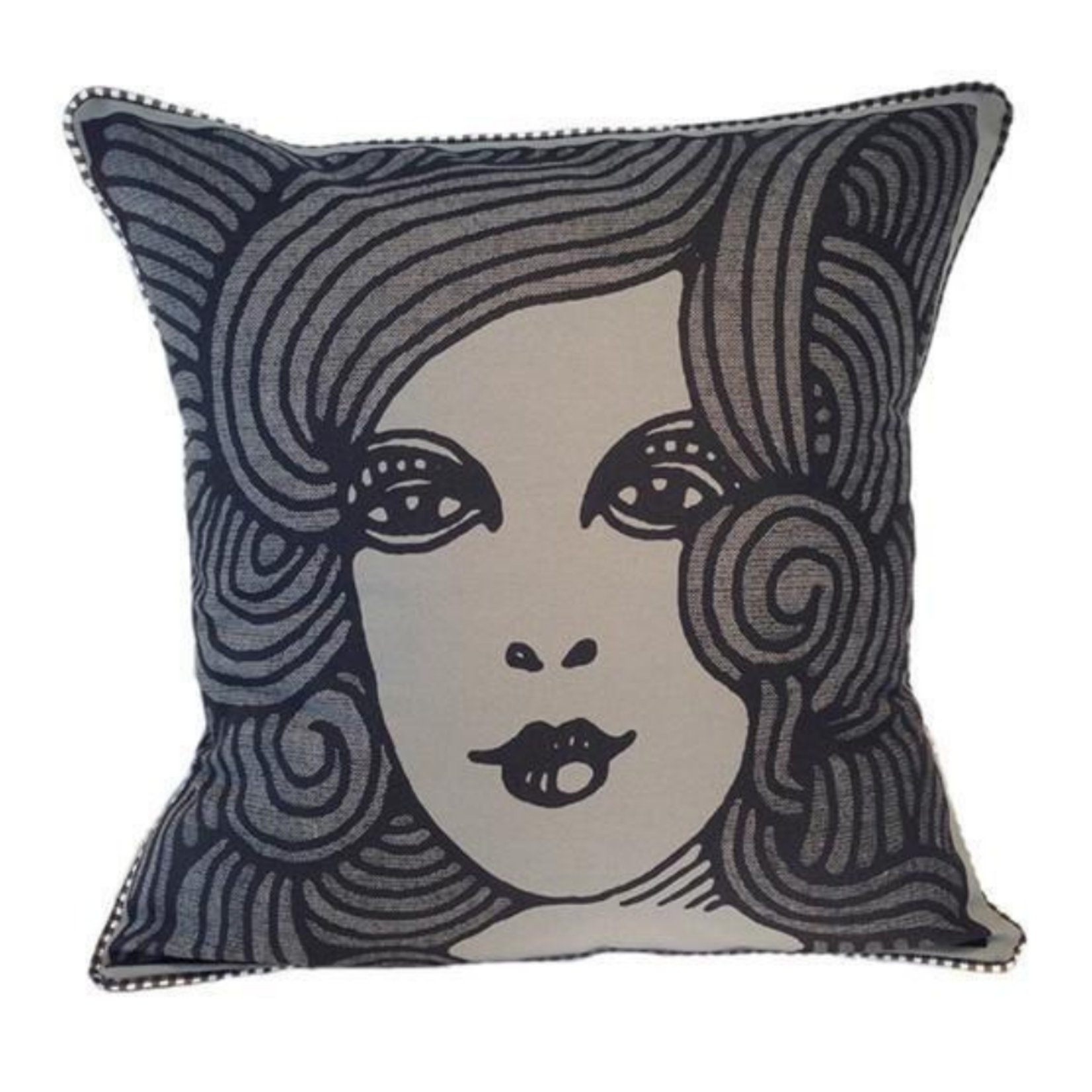 Spitfire Girl Art Deco Lady Cushion