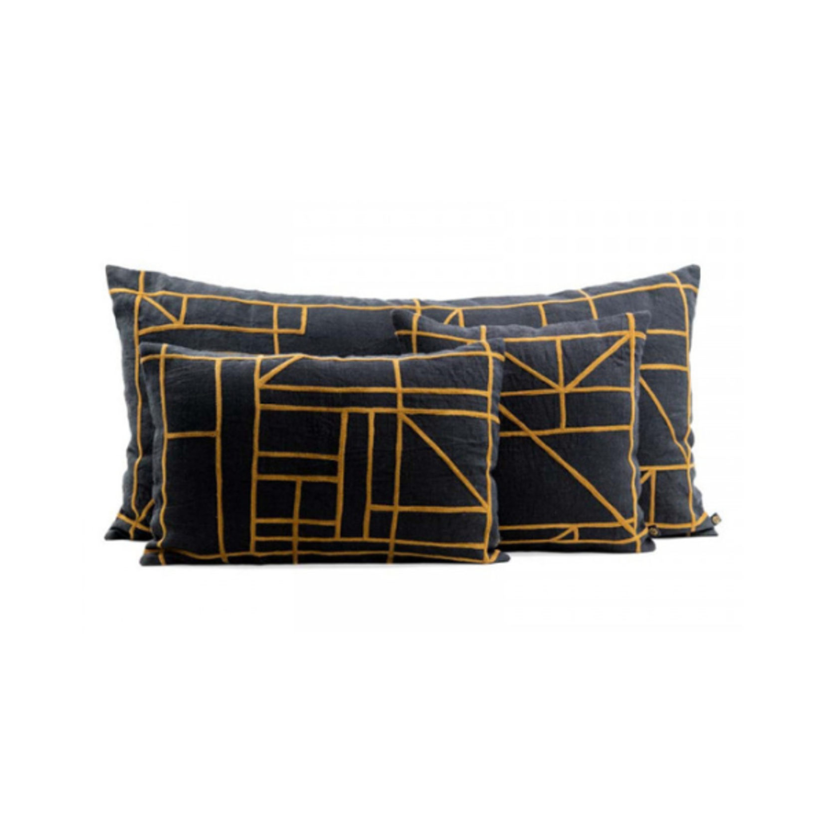 Haomy Kota Cushion 16x24 | Noir