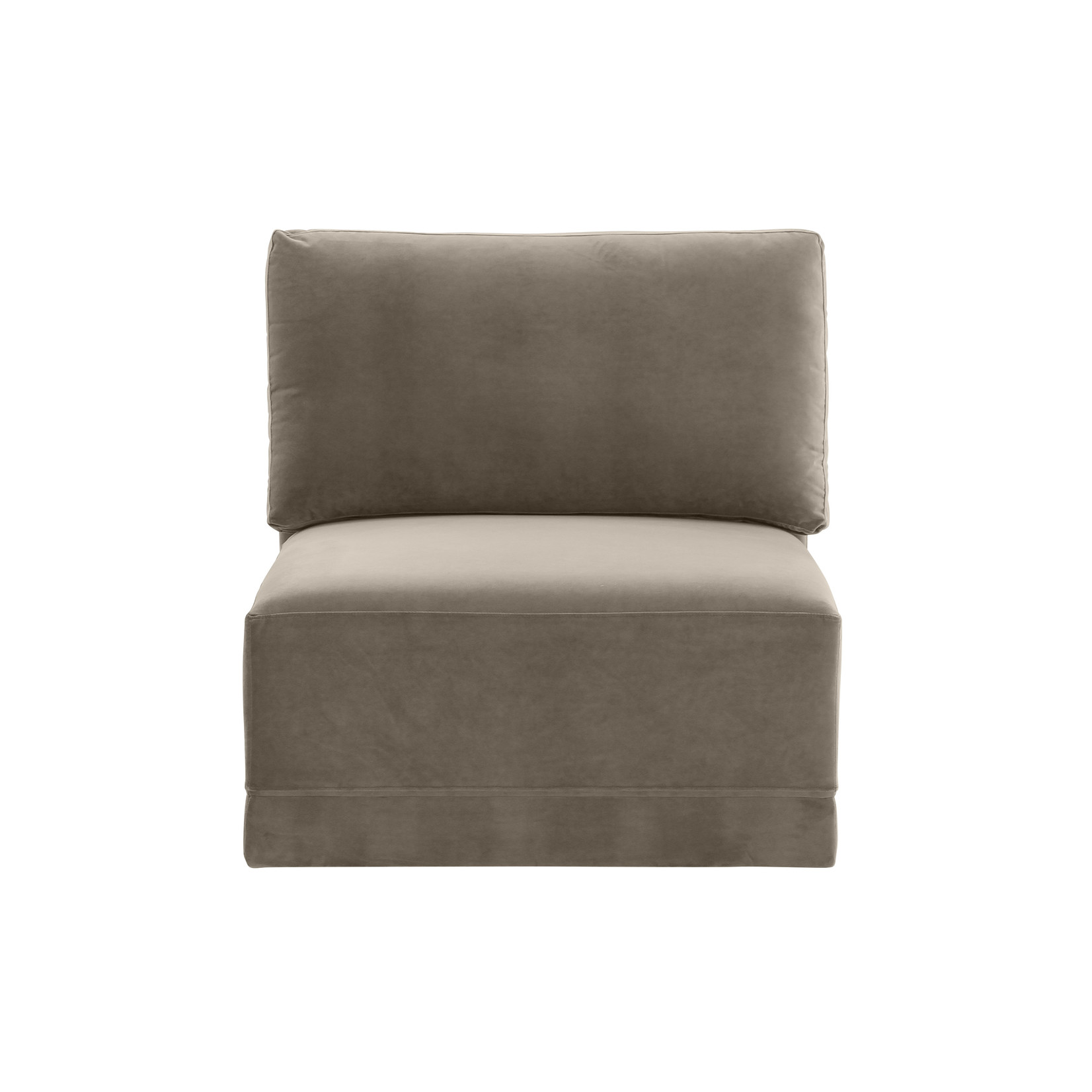 Tov WILLOE TAUPE ARMLESS CHAIR