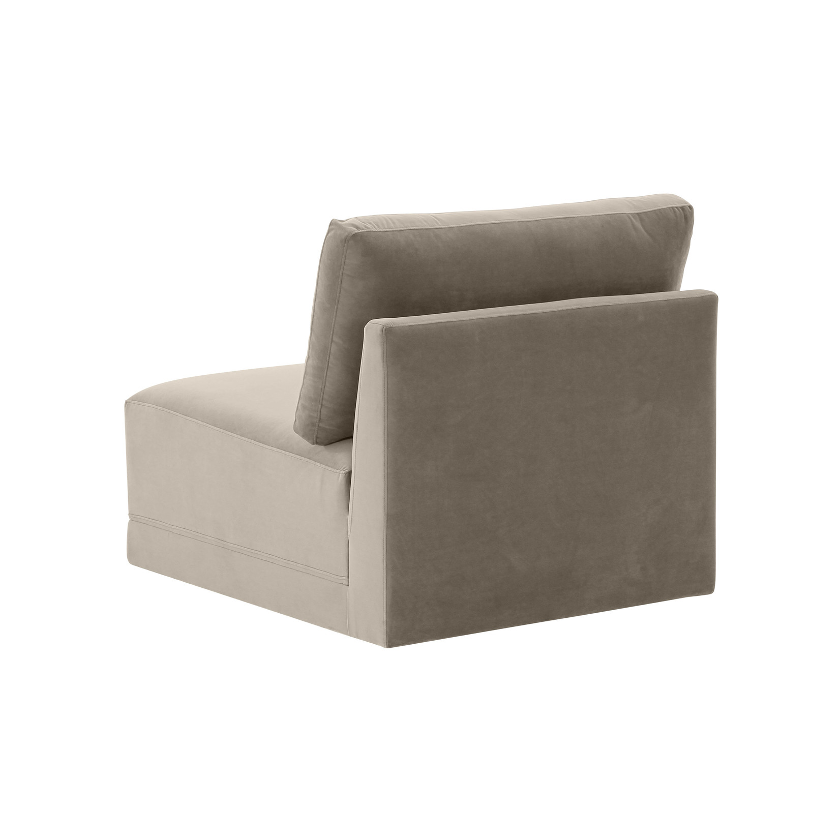 Tov WILLOE TAUPE ARMLESS CHAIR