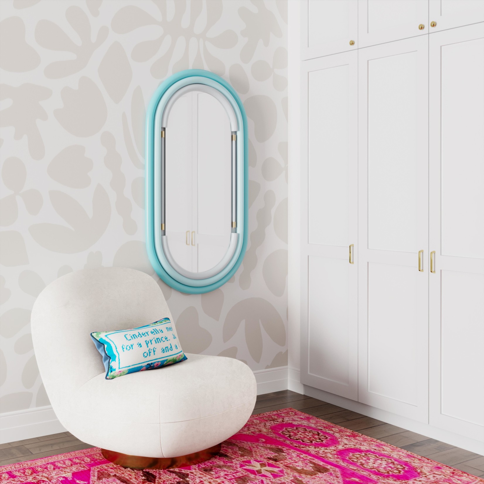 Tov NEO WALL MIRROR IN BLUE