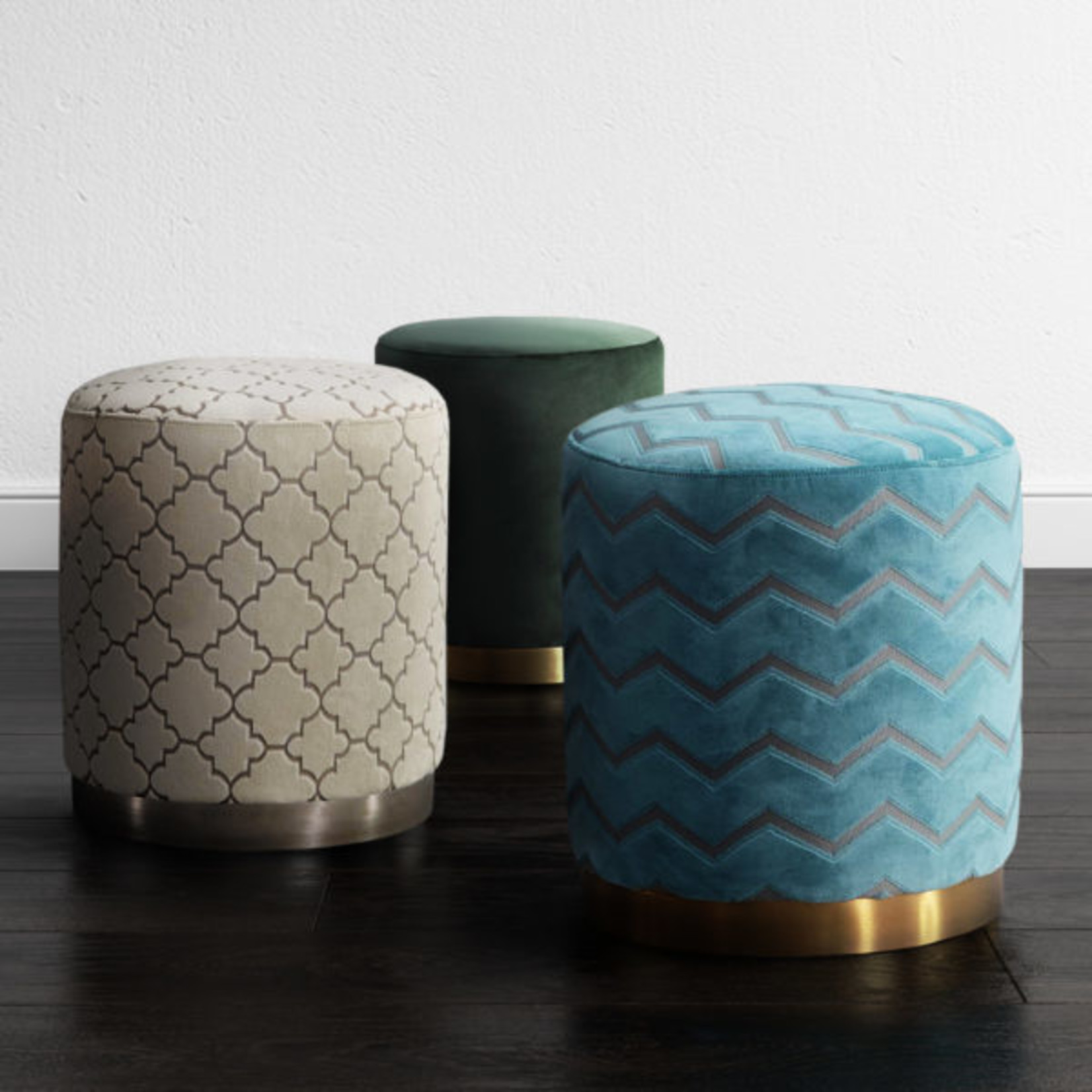 Tov OPA VELVET OTTOMAN | GREEN