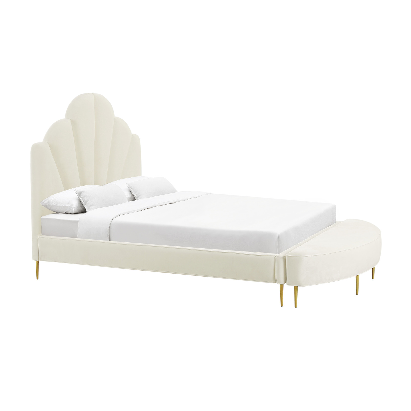 Tov BRIANA VELVET FULL BENCH | CREAM