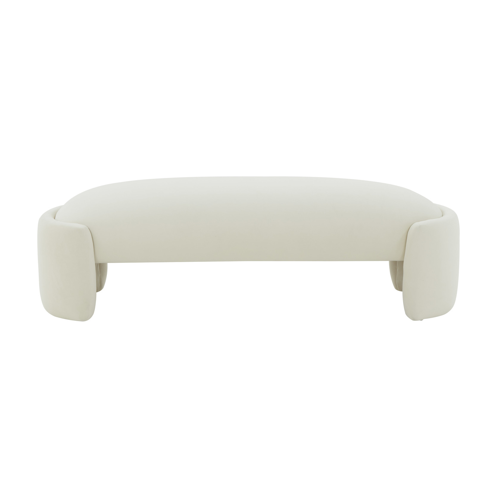 Tov TOLE VELVET BENCH | CREAM