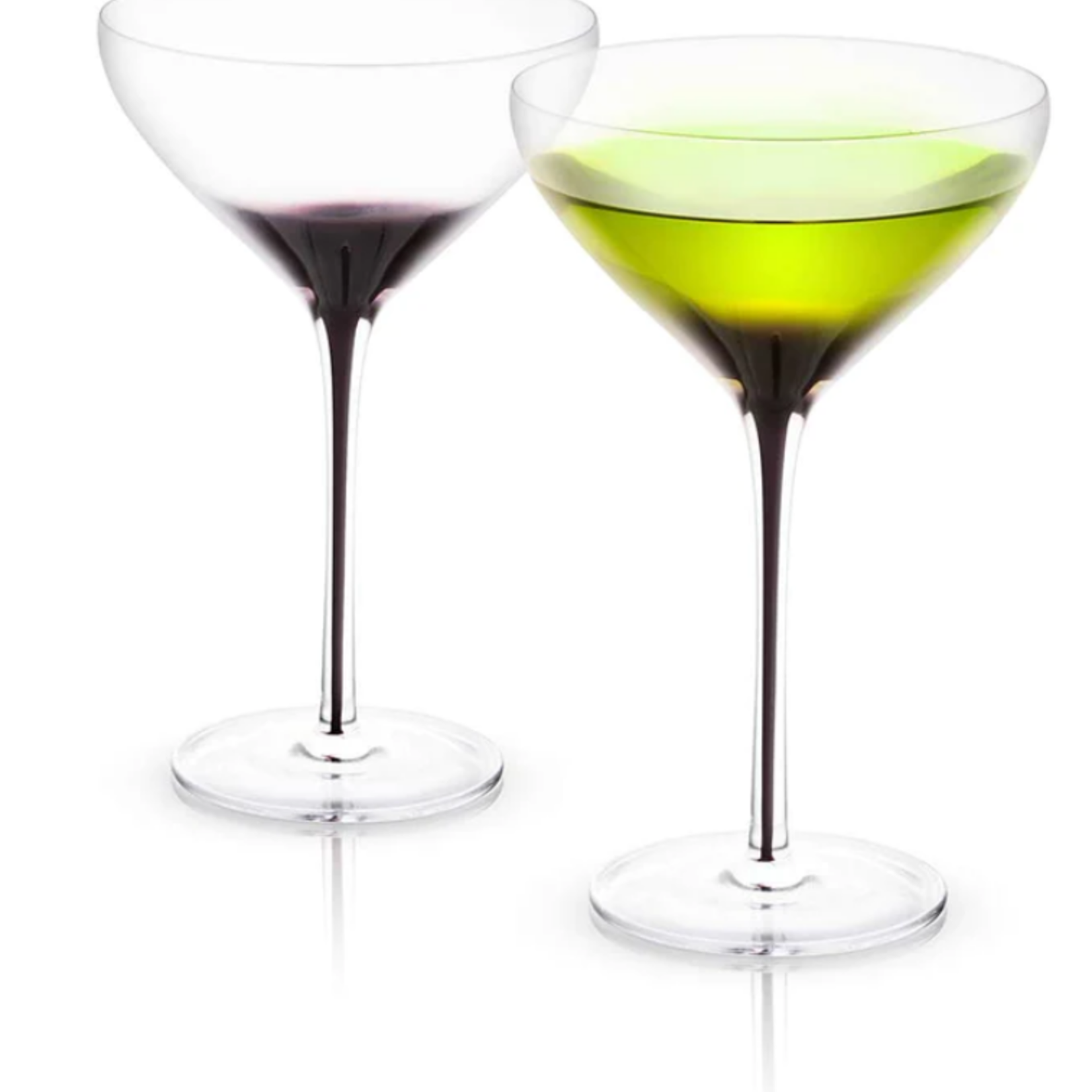 Joy Jolt Martini Glasses | Black Swan - set of 2