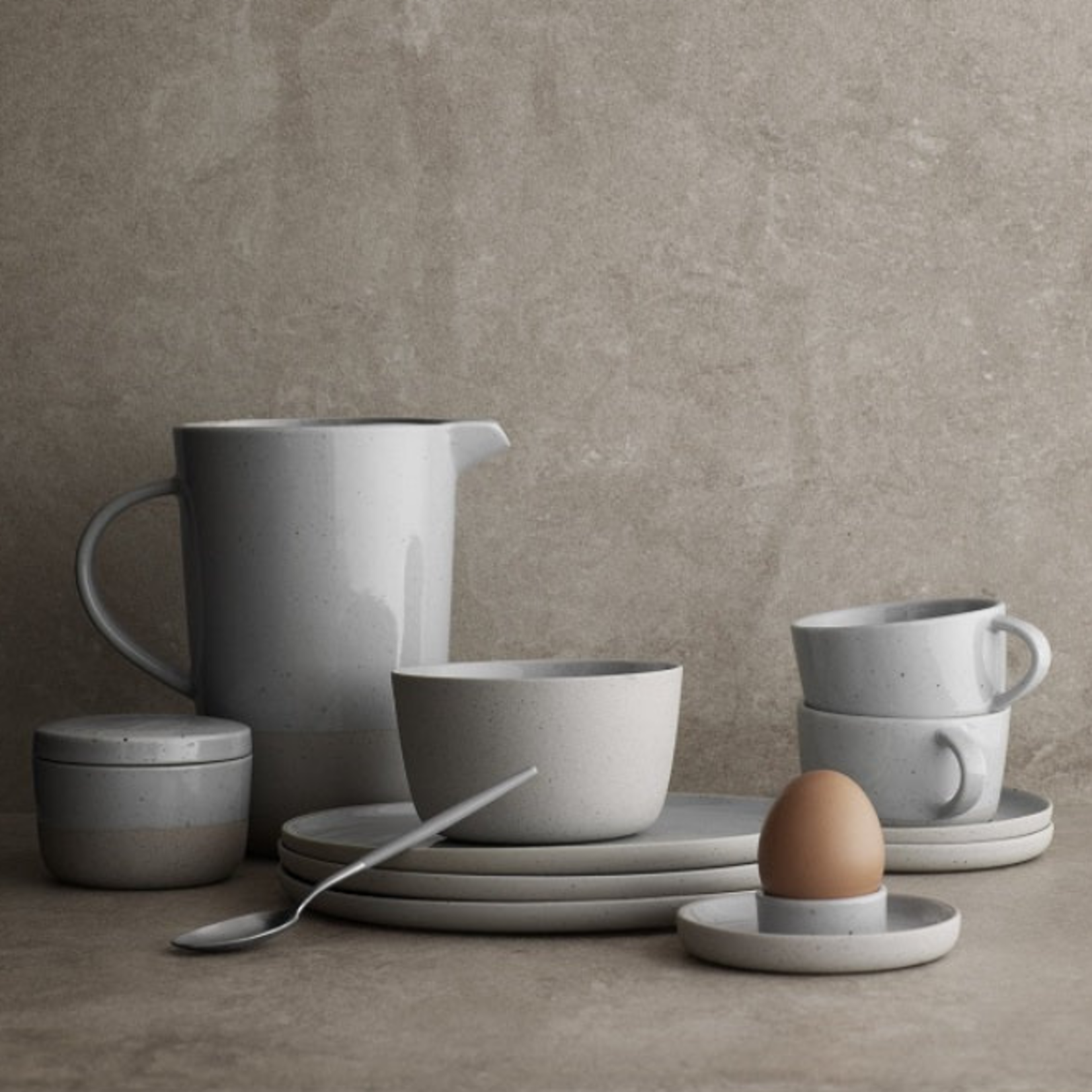 Blomus Ceramic Stoneware Egg Cup With Base - Set Of 2 | SABLO