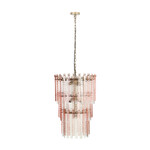 Tov SHIRE PINK ACRYLIC 3-TIER CHANDELIER