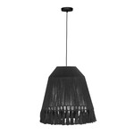 Tov OKARO BLACK JUTE LARGE PENDANT LAMP