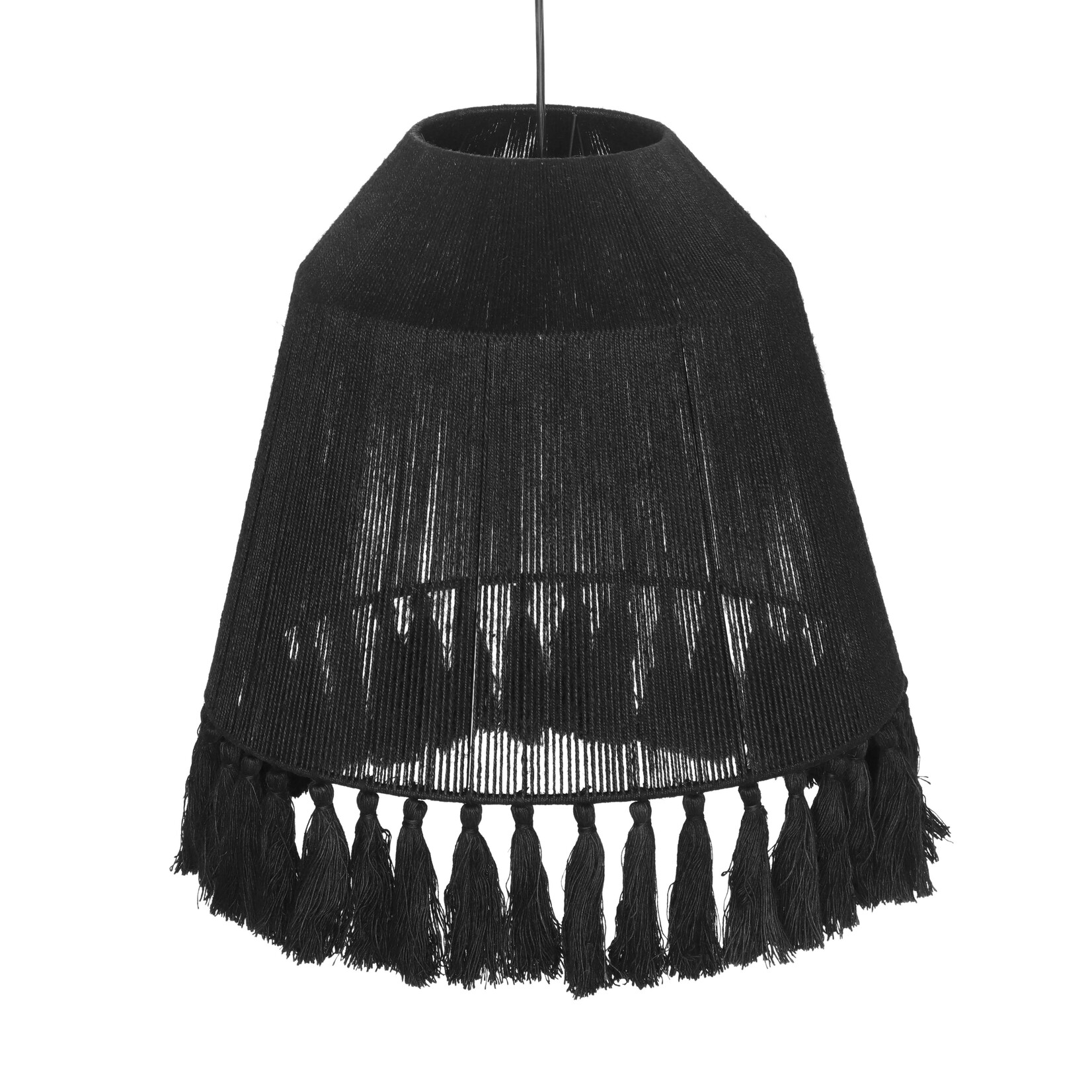 Tov OKARO BLACK JUTE LARGE PENDANT LAMP