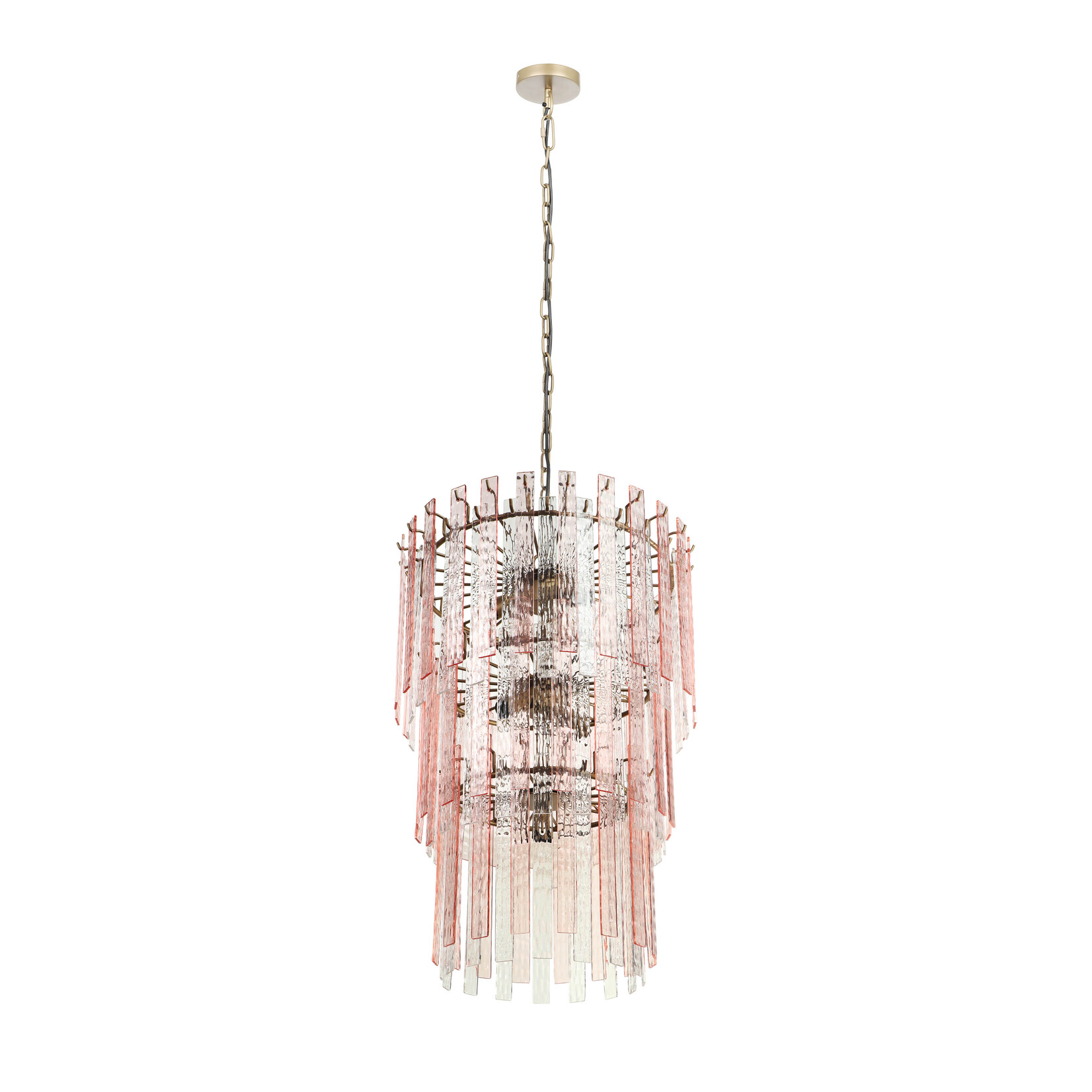 Tov SHIRE PINK ACRYLIC 3-TIER CHANDELIER