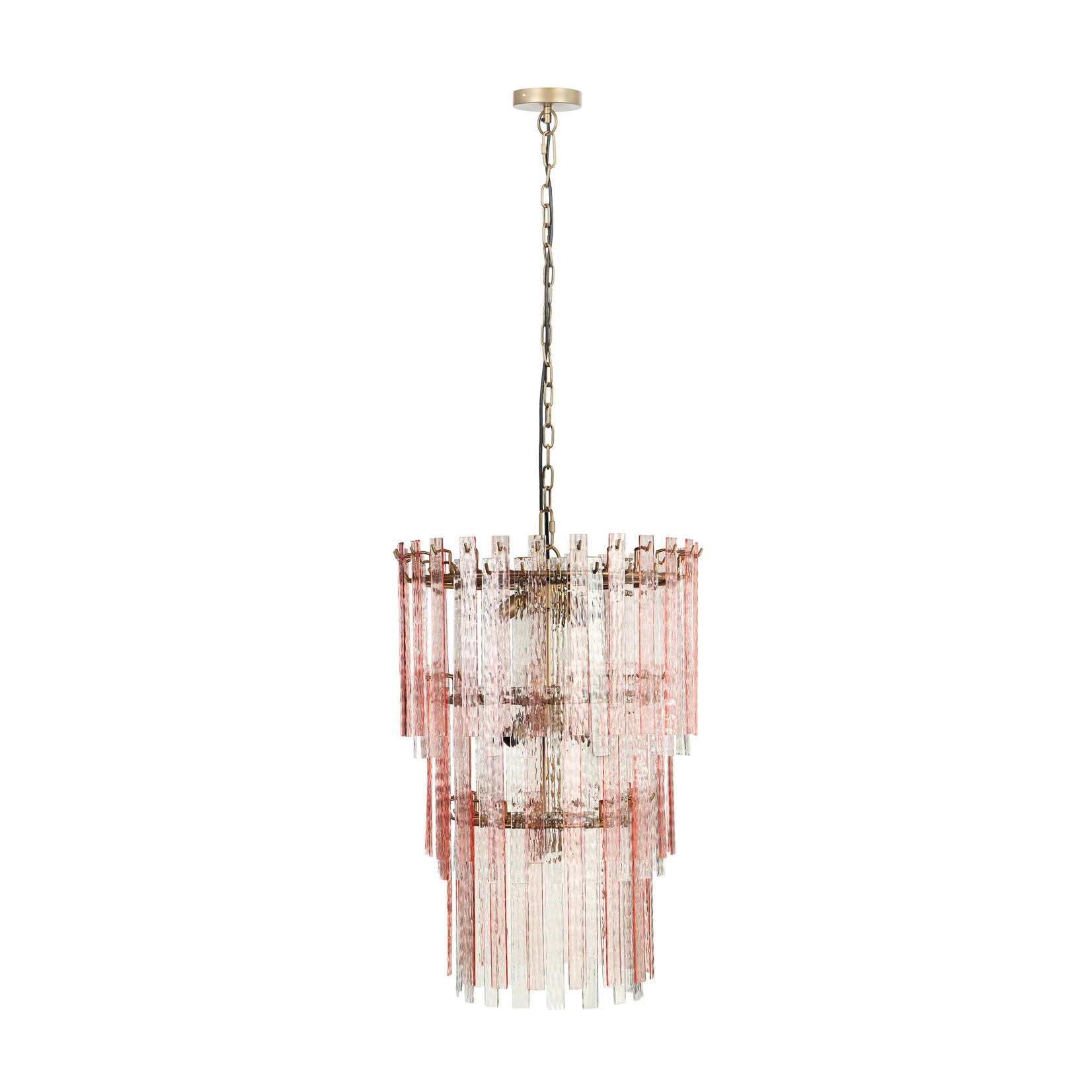 Tov SHIRE PINK ACRYLIC 3-TIER CHANDELIER