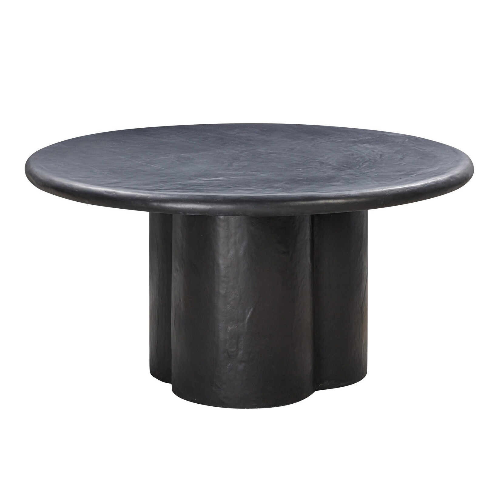 Tov ERIKA WHITE FAUX PLASTER ROUND DINING TABLE