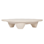 Tov ATHENA CREAM FAUX STONE COFFEE TABLE