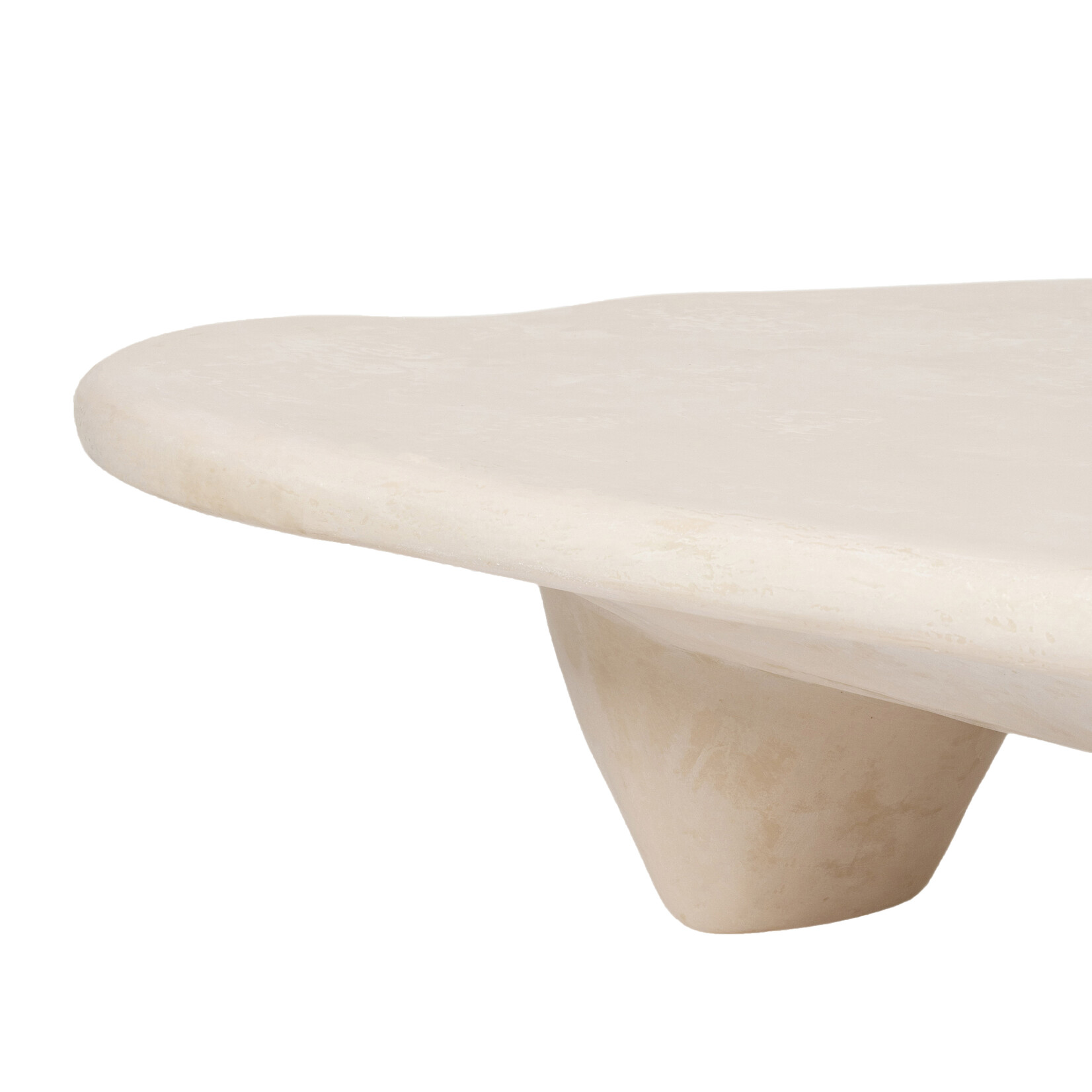 Tov ATHENA CREAM FAUX STONE COFFEE TABLE