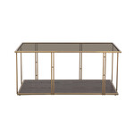 Tov EMMI BROWN ASH & GLASS COFFEE TABLE