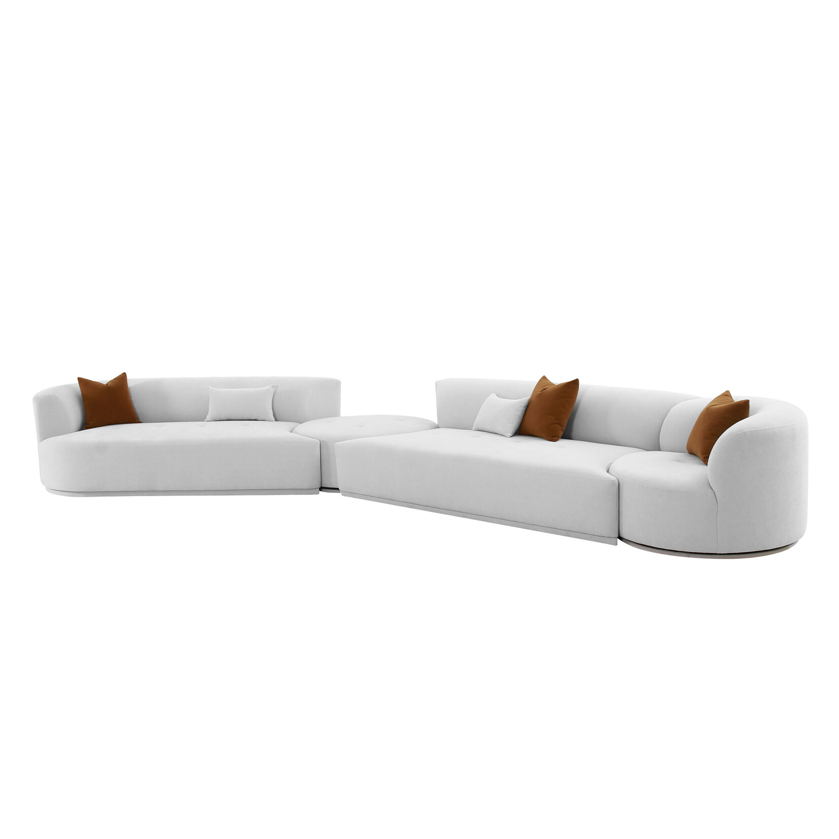 Tov FINCH CREAM BOUCLE 4-PIECE MODULAR LAF SECTIONAL