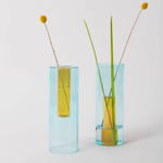 Block Design Reversible Vase | Blue & Yellow| Large