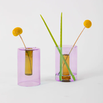 Block Design Reversible Vase | Lilac & Peach | Small