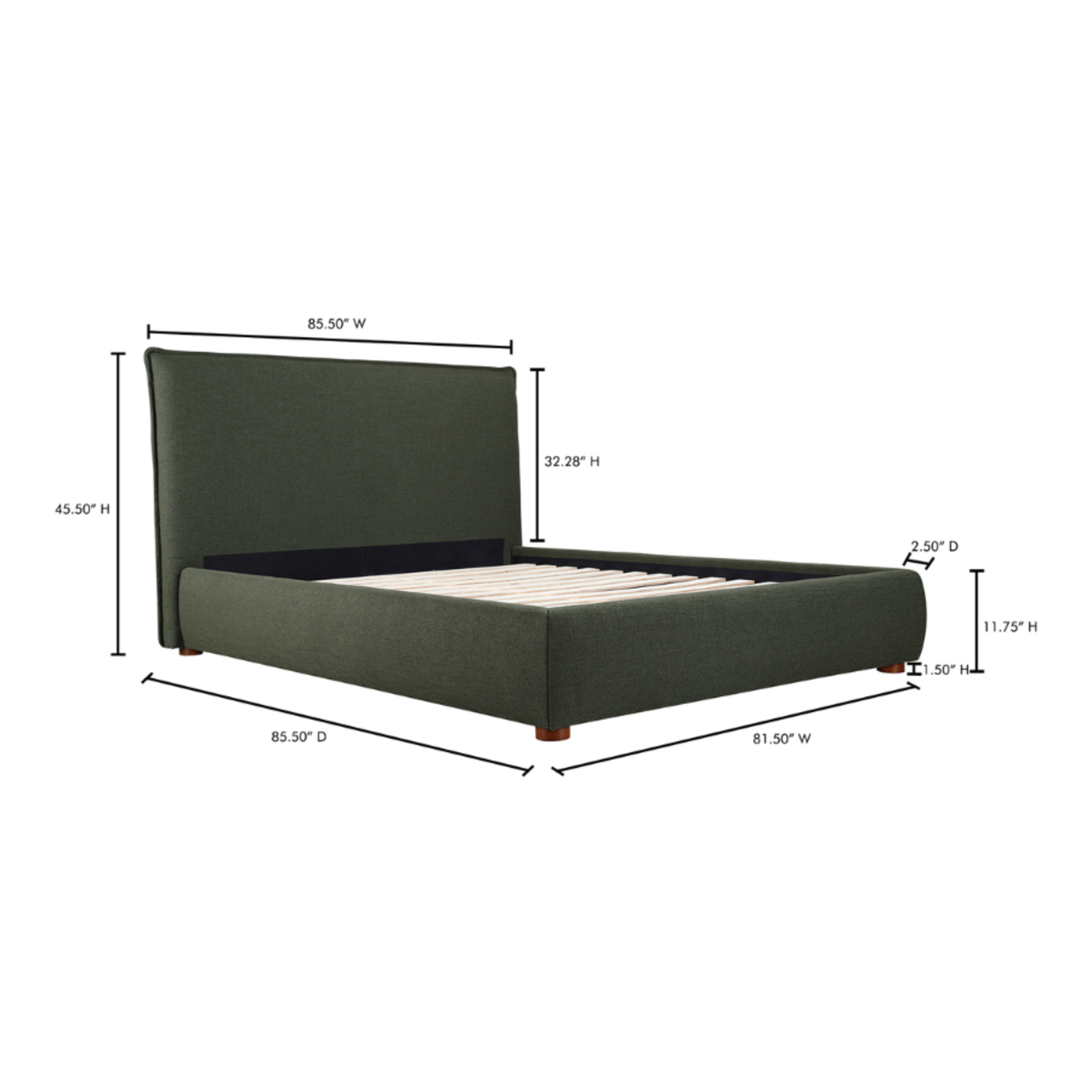 MOES HOME COLLECTION LUZ KING BED