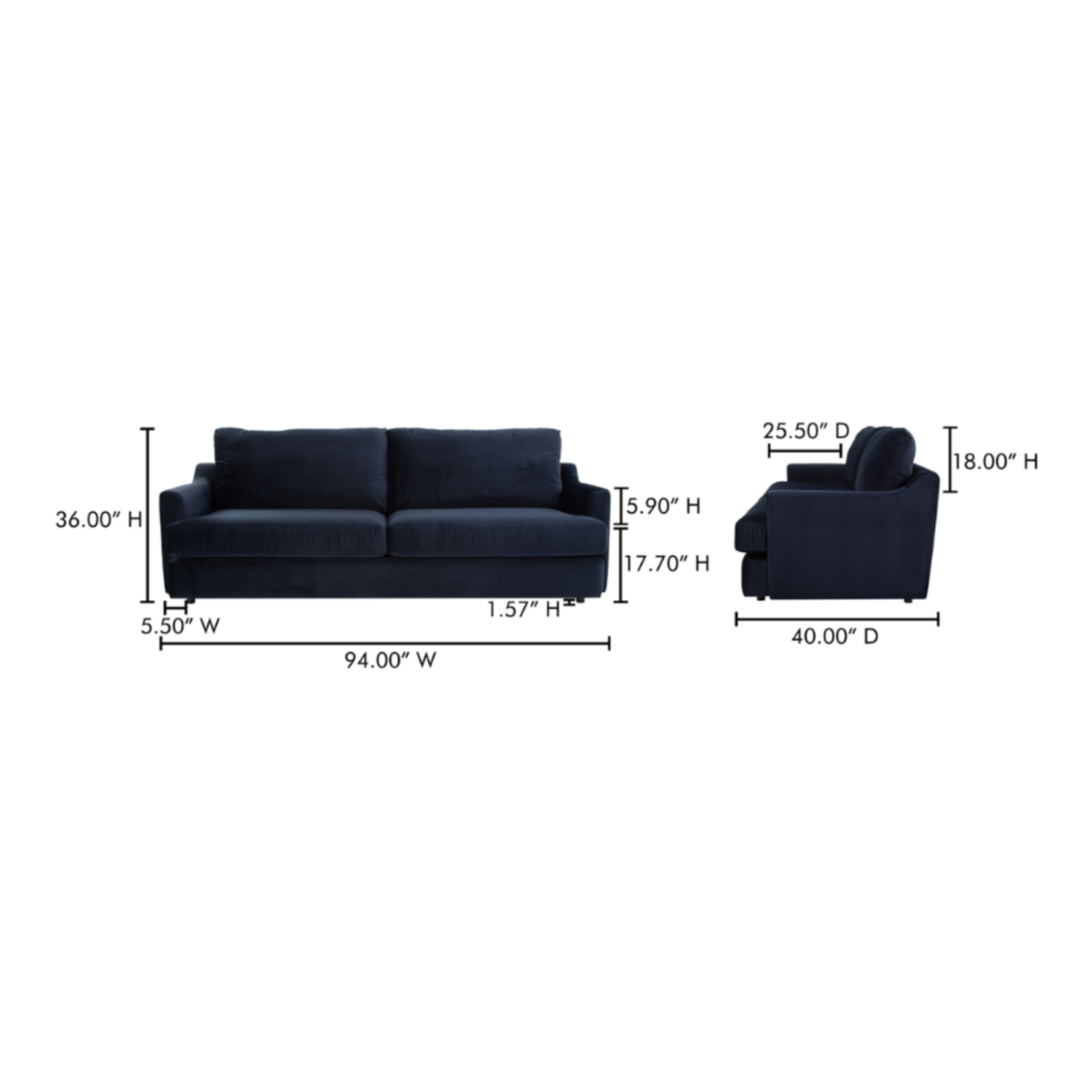 MOES HOME COLLECTION ALVINA SOFA