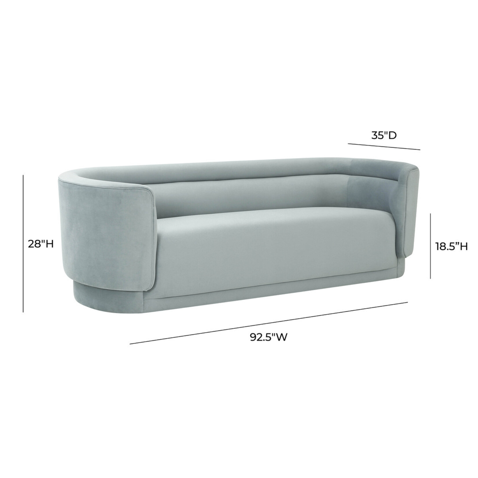 Tov Ace Sea Blue Velvet Sofa