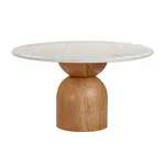 Tov Cynn Travertine Concrete Indoor / Outdoor 54" Round Dining Table