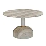 Tov Ana Concrete Faux Travertine Indoor / Outdoor 48" Round Dining Table