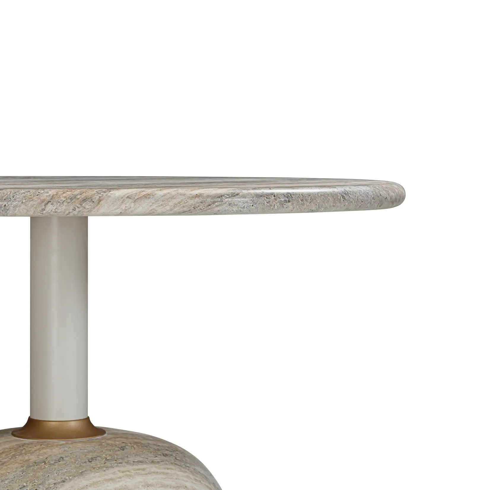 Tov Ana Concrete Faux Travertine Indoor / Outdoor 48" Round Dining Table