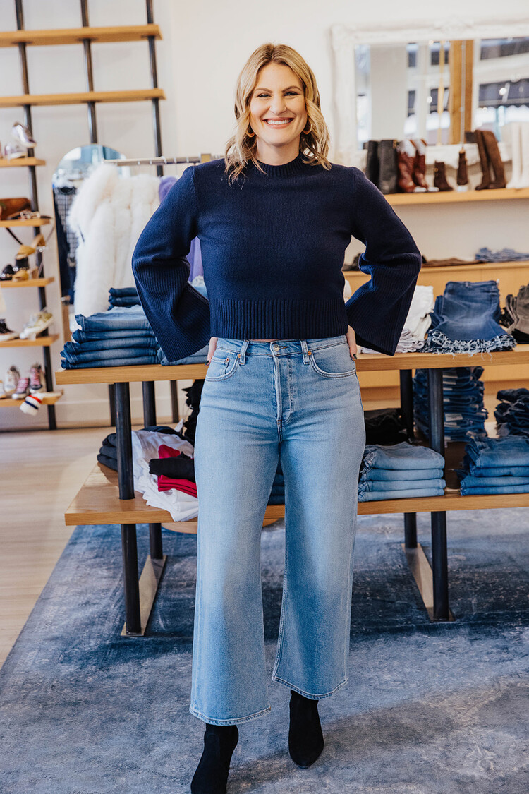 RE/DONE HIGH RISE WIDE LEG CROP