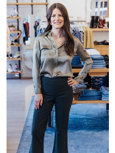 VINCE PINTUCK CROP FLARE PANT