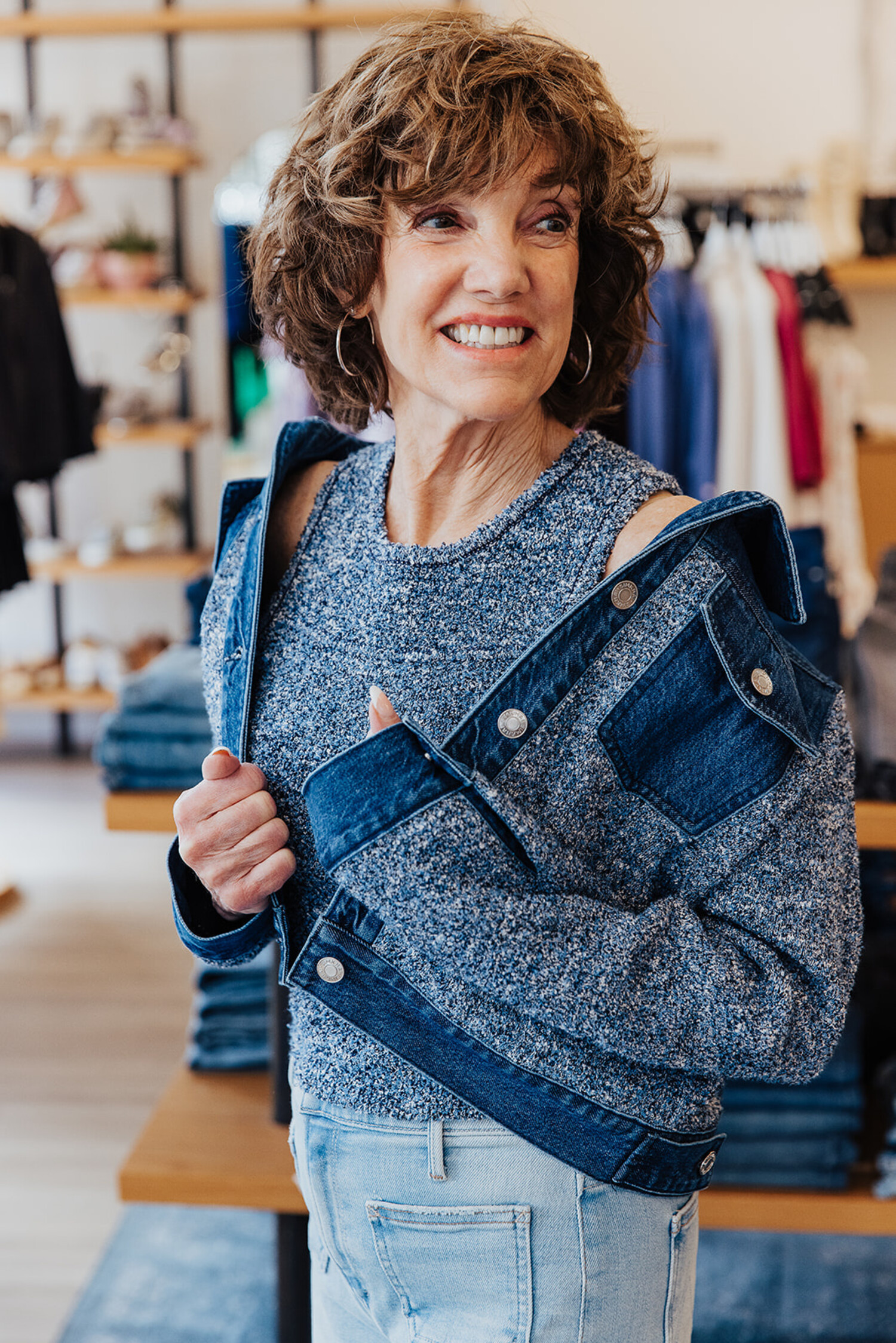 Fancy jeans jacket hot sale