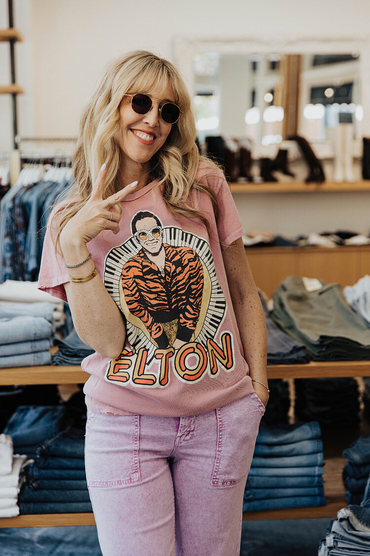 MADEWORN  ELTON JOHN CREW TEE