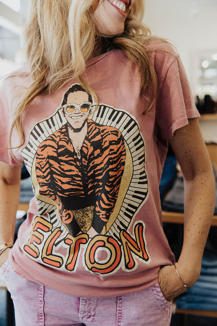 MADEWORN  ELTON JOHN CREW TEE