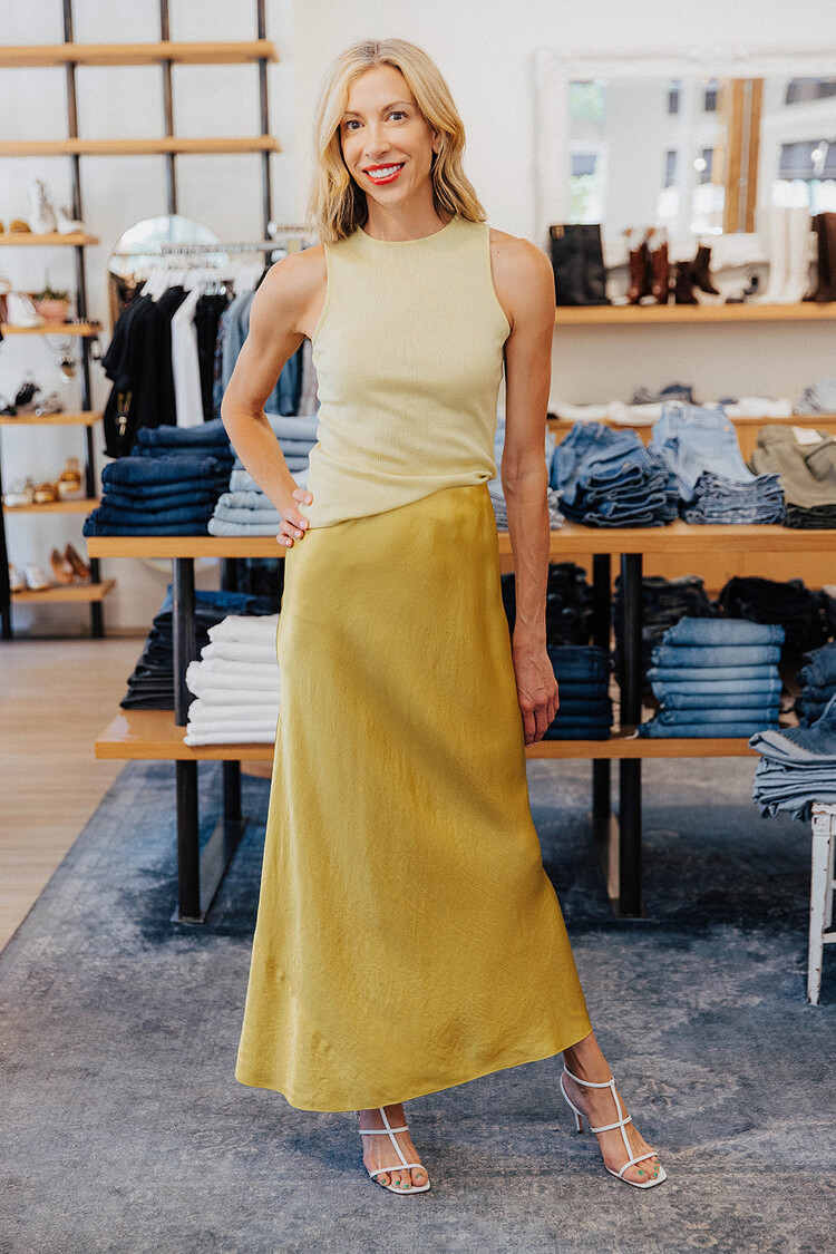 VINCE SATIN MAXI SKIRT