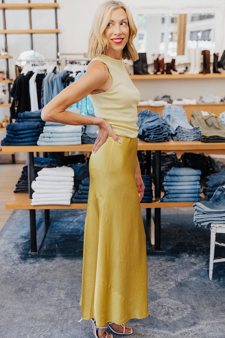 VINCE SATIN MAXI SKIRT