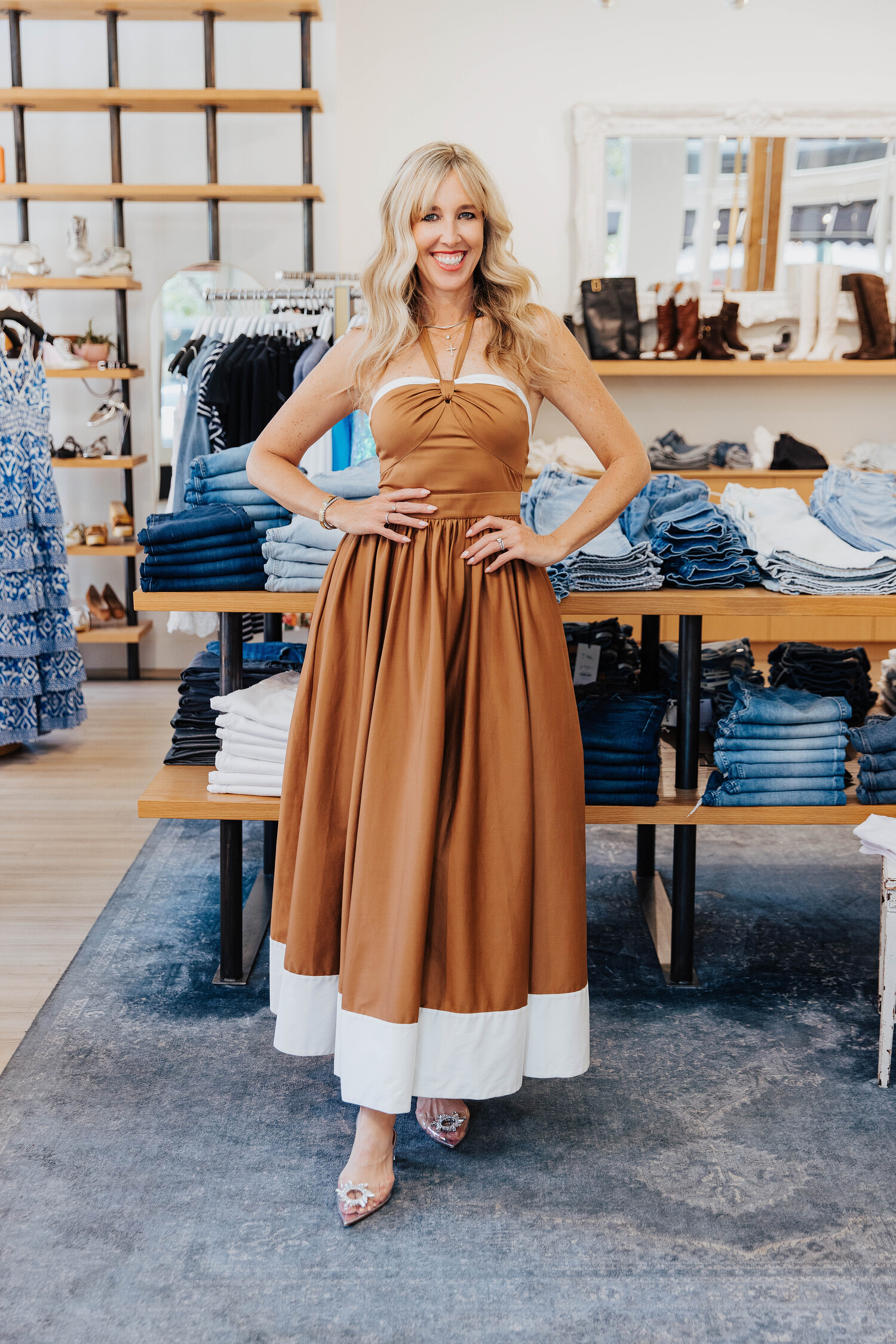 Alice and olivia orange dress hot sale