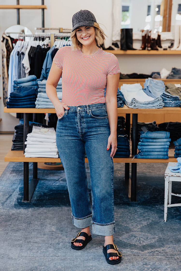 RAG & BONE LUCA STRIPE BABY TEE