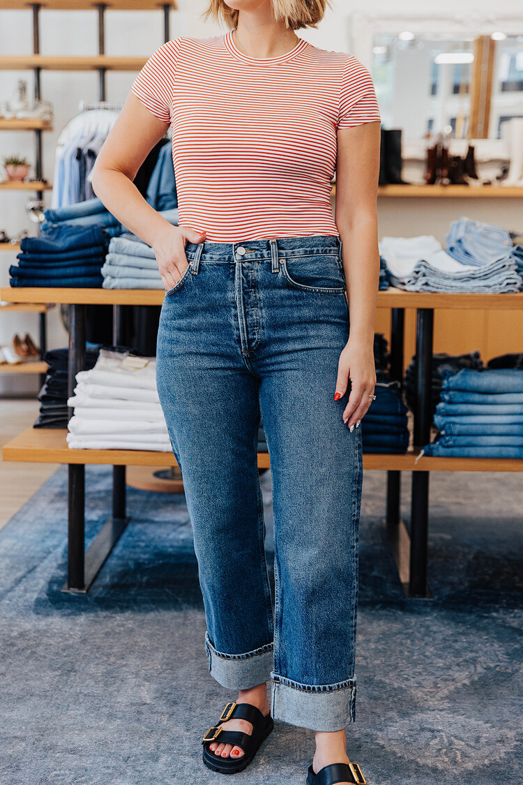 RAG & BONE LUCA STRIPE BABY TEE