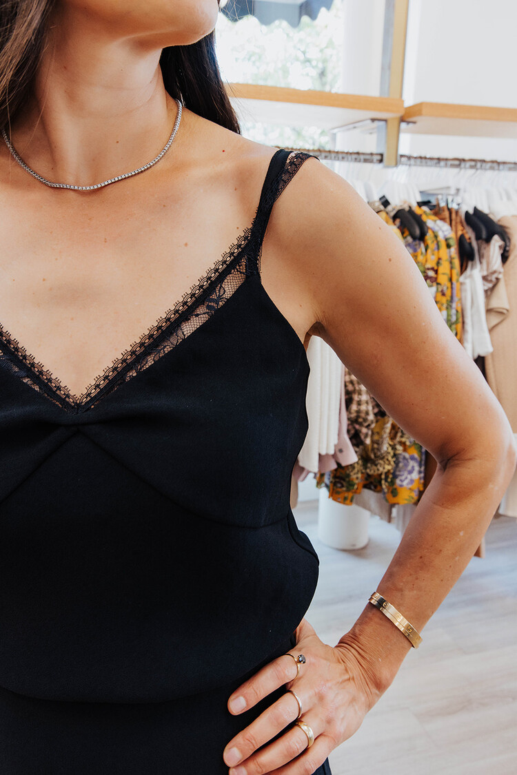 VINCE LACE TRIM CAMI