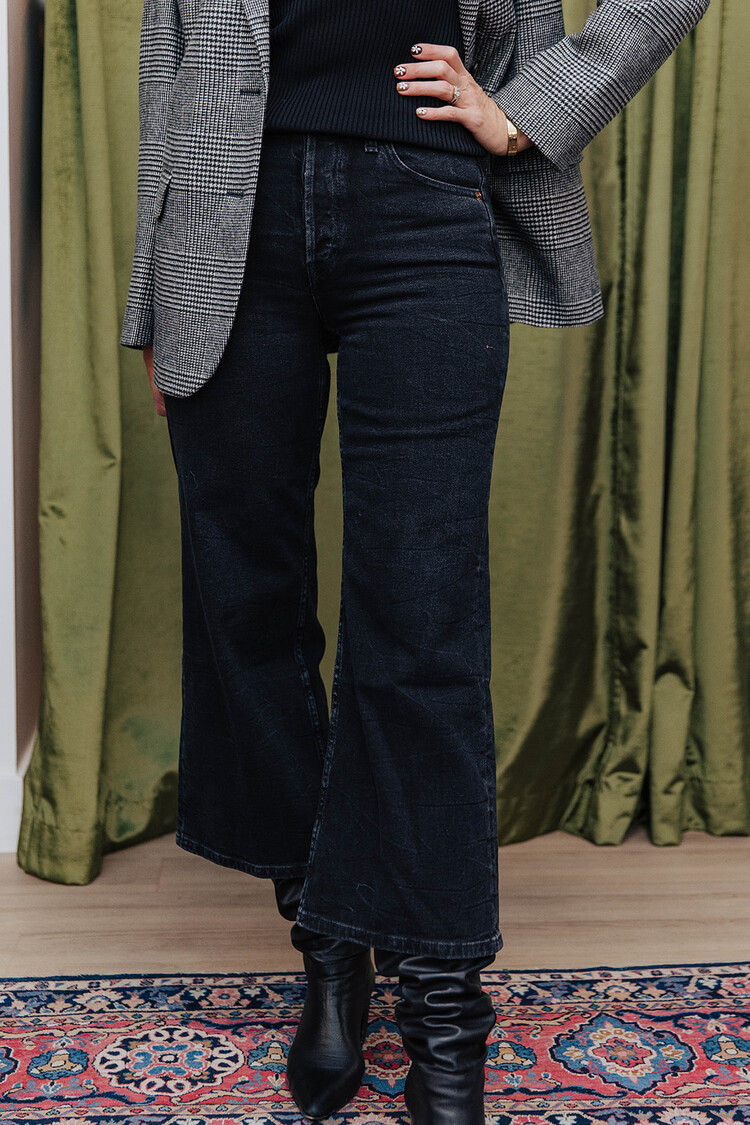 RE/DONE HIGH RISE WIDE LEG CROP