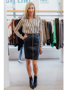 L'AGENCE AMBROSE ZIP PENCIL SKIRT