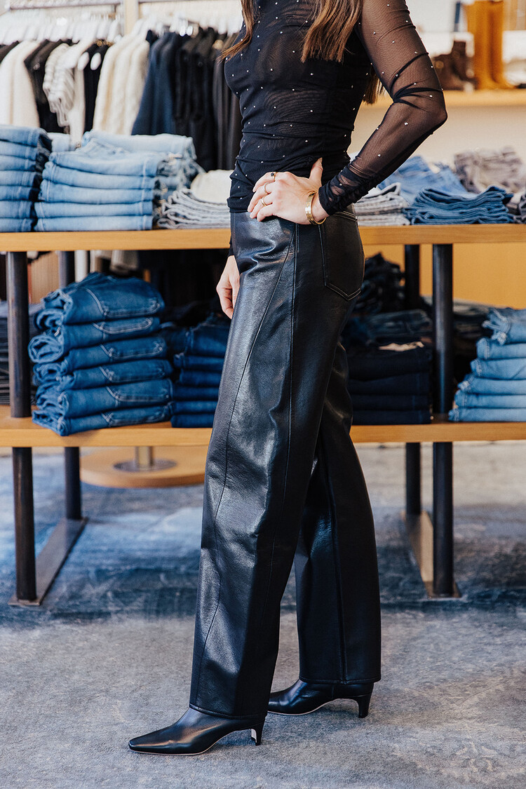 AGOLDE LUNA PIECED LEATHER JEAN