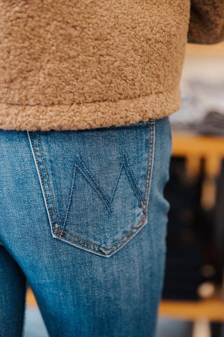 MOTHER DENIM RIDER ANKLE STEP FRAY