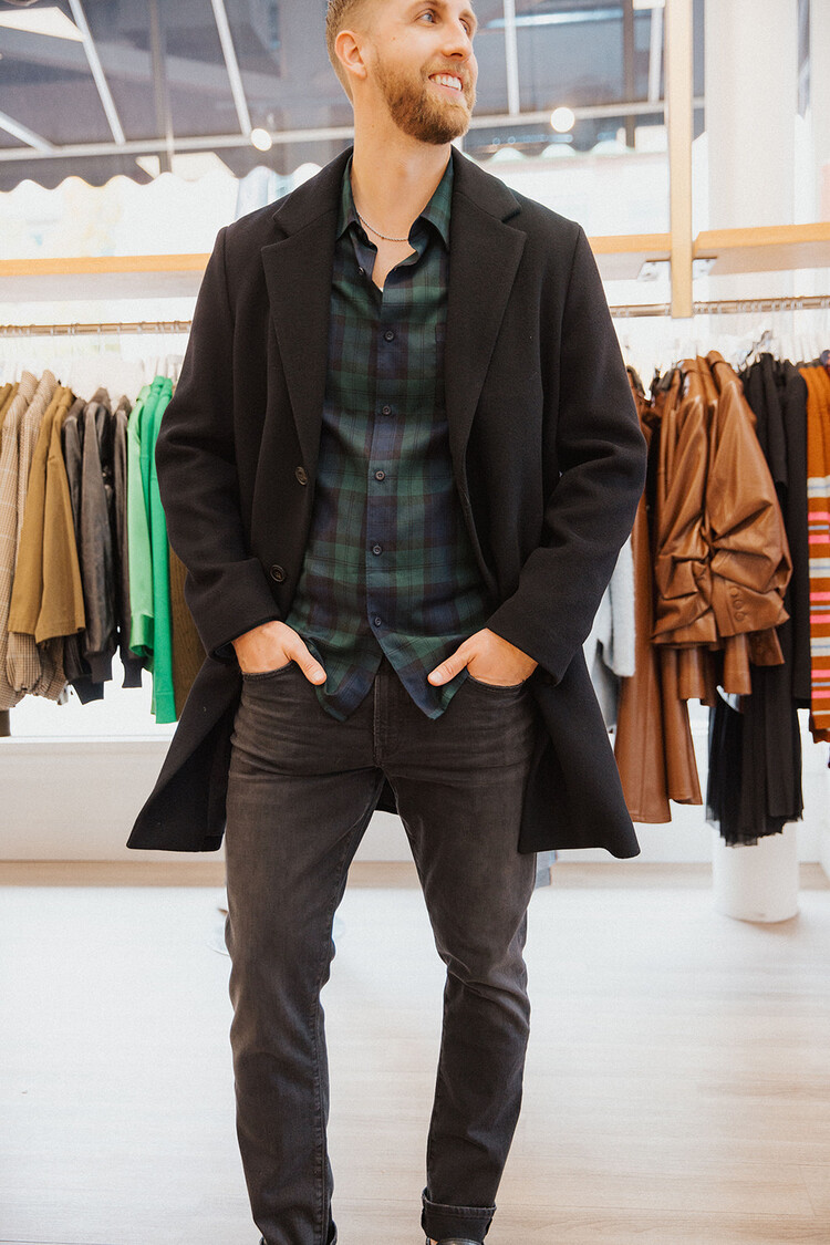 VINCE  CASTAIC PLAID SHIRT