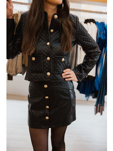 CINQ À SEPT CLAUDIA VEGAN LEATHER SKIRT