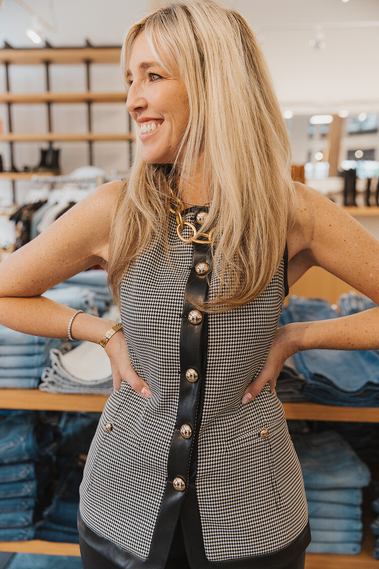 SIMKHAI CRESSIDA BUTTON TOP